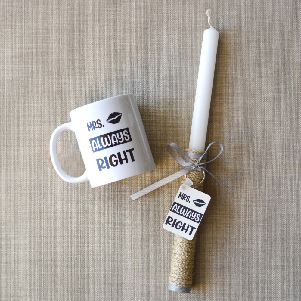Σετ Λαμπάδα Mrs Always Right Εποχιακά