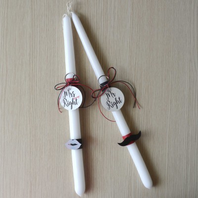 Σετ Λαμπάδες Mr Right-Mrs Always Right