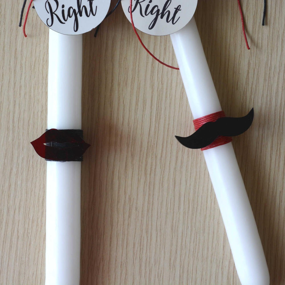 Σετ Λαμπάδες Mr Right-Mrs Always Right Εποχιακά