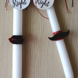 Σετ Λαμπάδες Mr Right-Mrs Always Right Εποχιακά