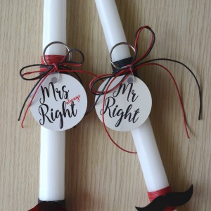Σετ Λαμπάδες Mr Right-Mrs Always Right Εποχιακά
