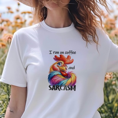 Μπλούζα Γυναικεία I Run On Coffee And Sarcasm