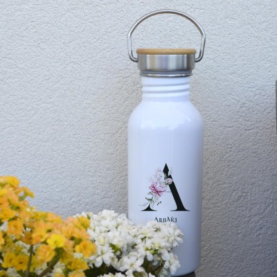 Θερμός Ανοξείδωτος Γράμμα με Λουλούδια