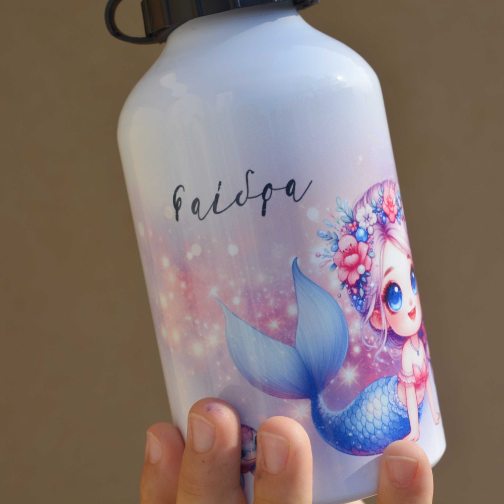 Παγούρι Αλουμινίου με Γάντζο Γοργόνα Παιδικά