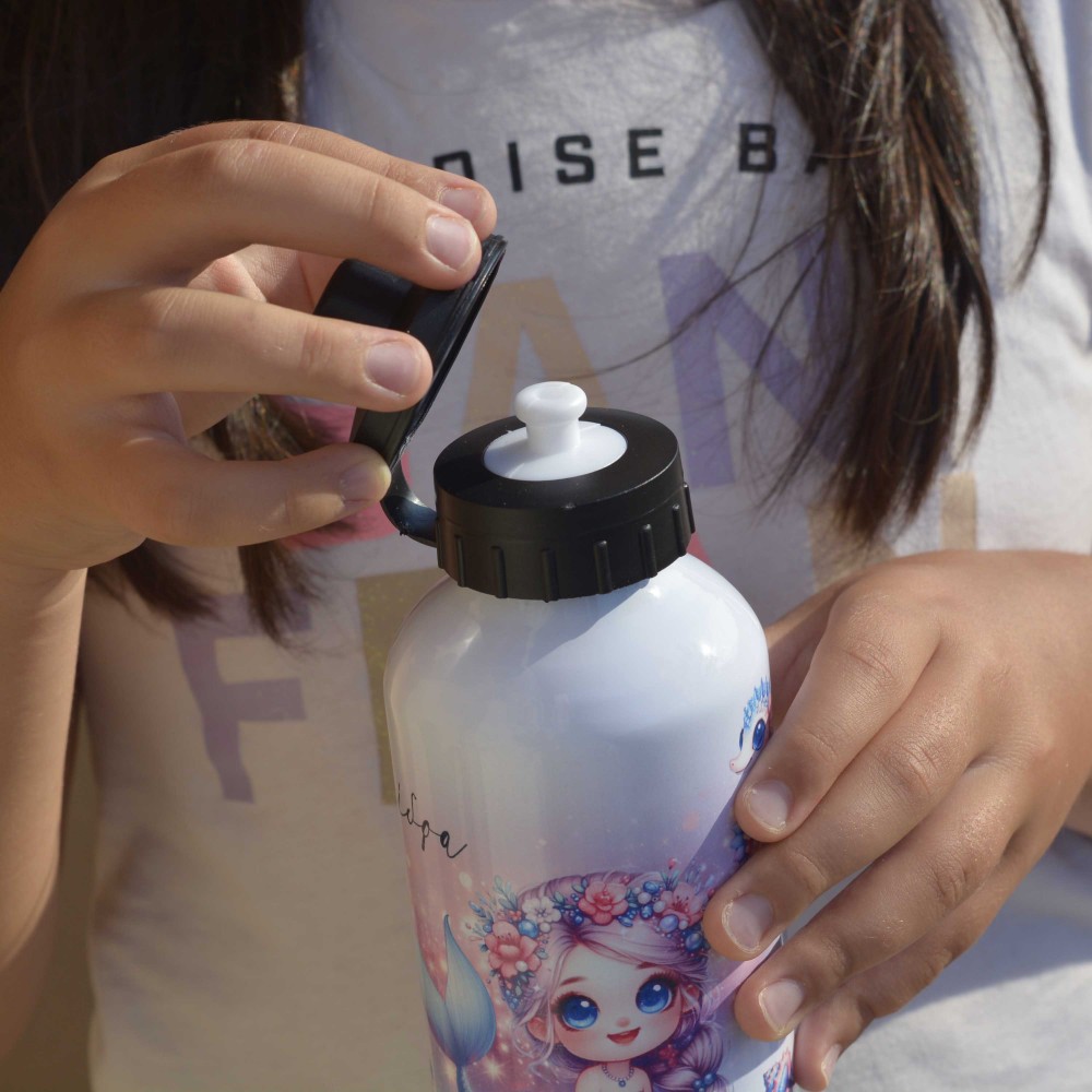 Παγούρι Αλουμινίου με Γάντζο Γοργόνα Παιδικά