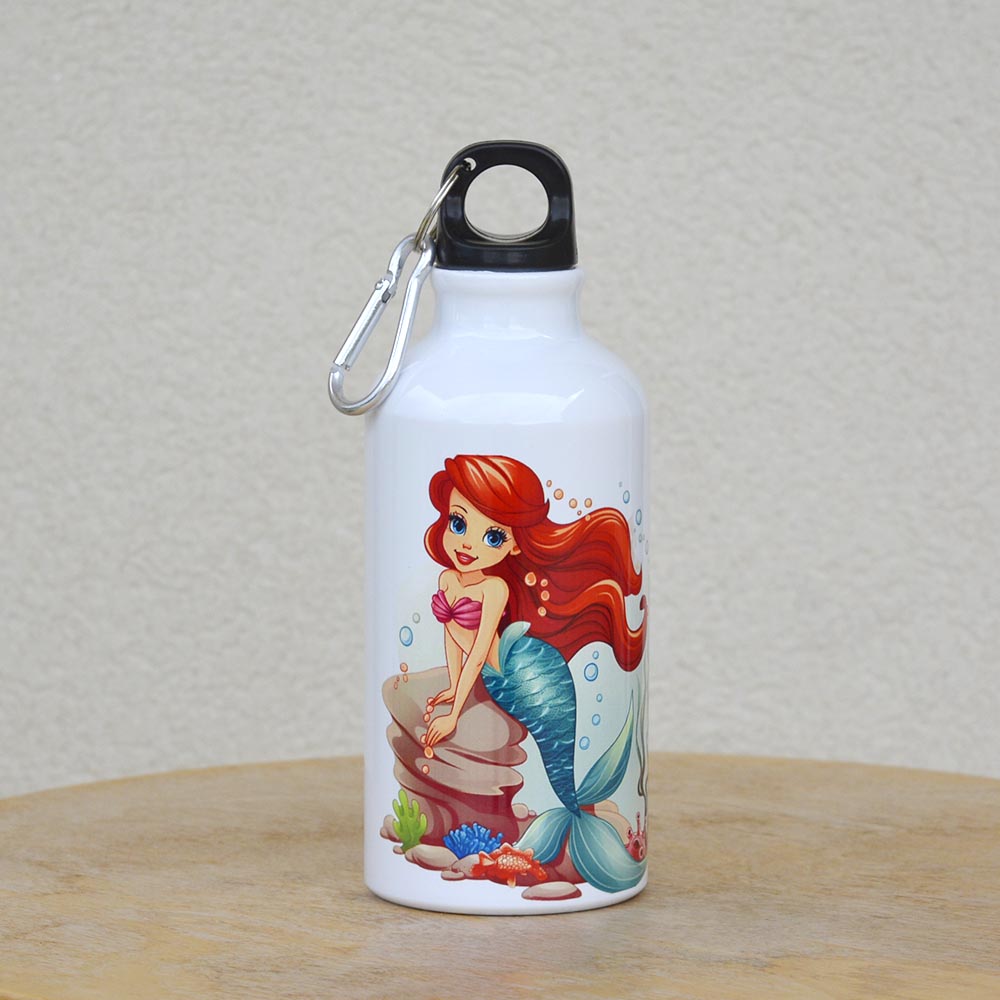 Παγούρι Αλουμινίου με Γάντζο Γοργόνα Ariel Παιδικά