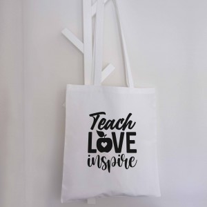 Τσάντα Πάνινη Teach Love Inspire 2 Δώρα