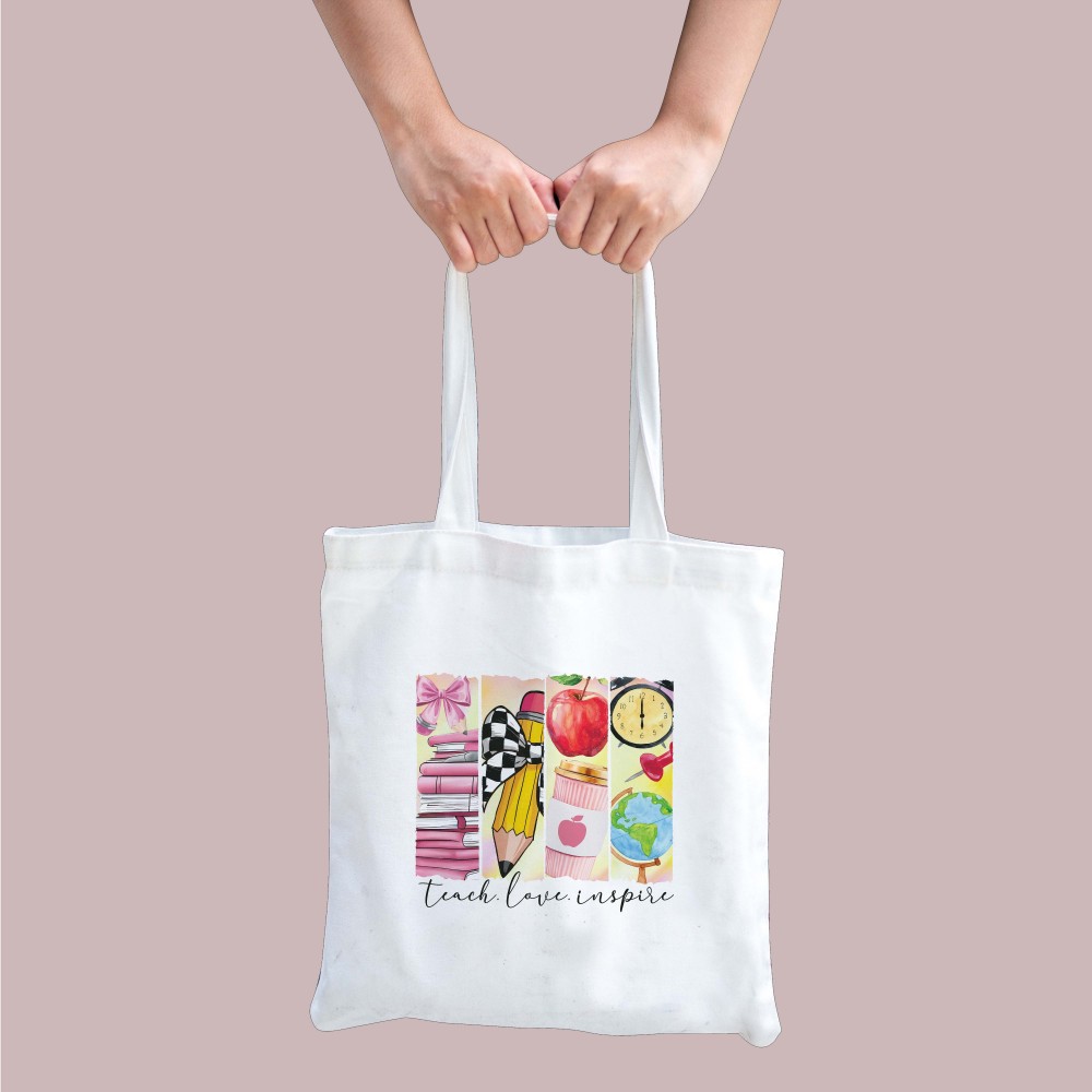 Τσάντα Πάνινη Teach Love Inspire 3 Δώρα