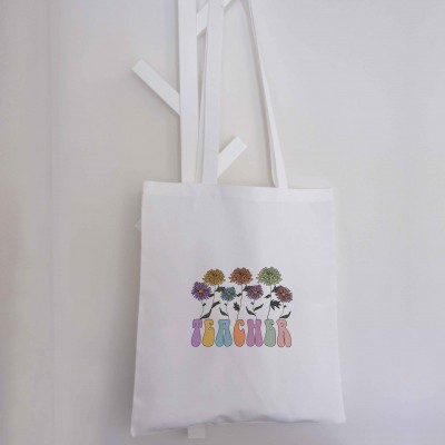 Τσάντα Πάνινη Teacher Flowers