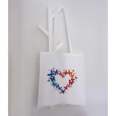 Τσάντα Πάνινη Butterfly Heart