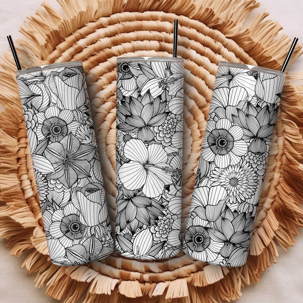 Θερμός Tumbler Black & White Θερμός