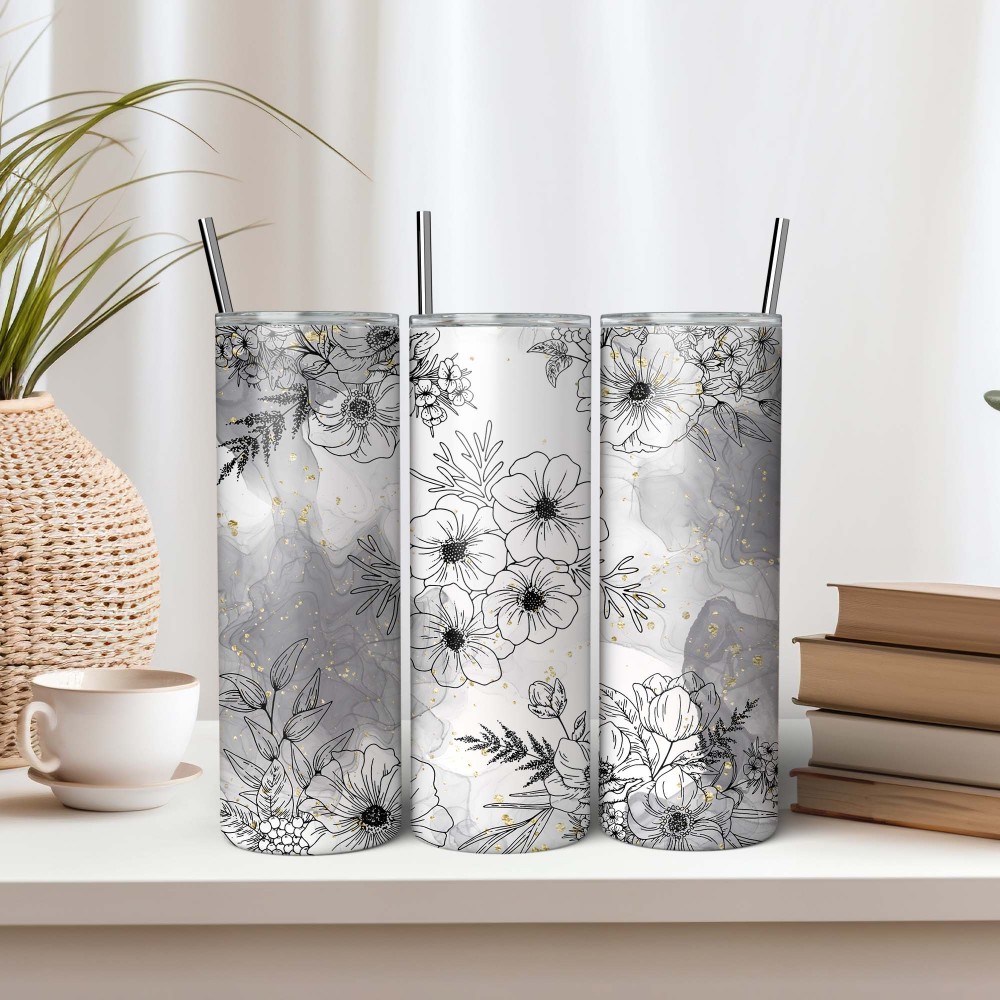 Θερμός Tumbler Black & White Θερμός