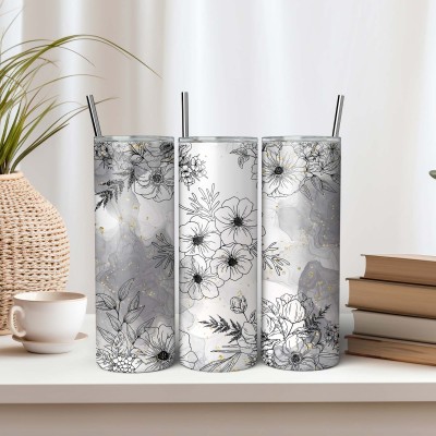 Θερμός Tumbler Black & White