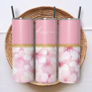 Θερμός Tumbler Pink Flower Θερμός