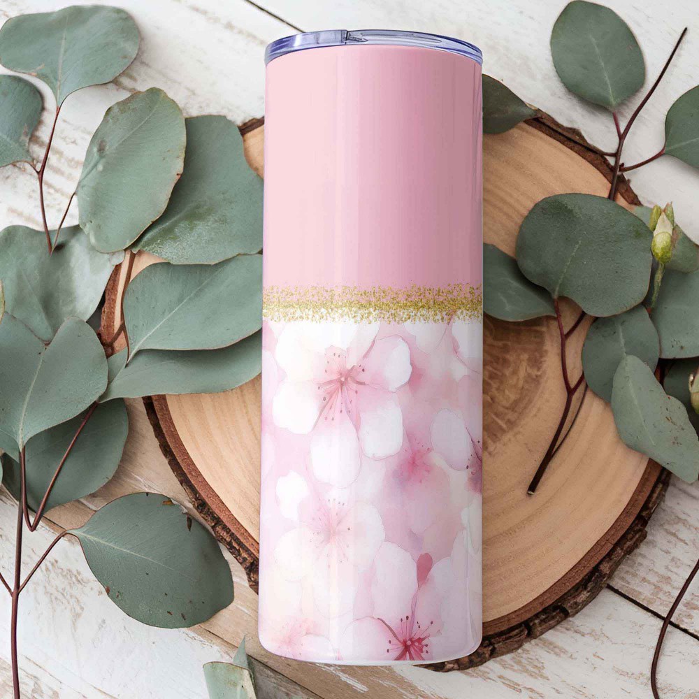 Θερμός Tumbler Pink Flower Θερμός