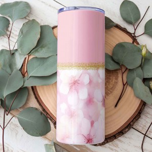 Θερμός Tumbler Pink Flower Θερμός