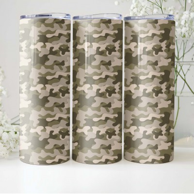 Θερμός Tumbler Camouflage Beige
