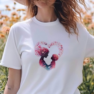 Μπλούζα Γυναικεία Mom with Child in Heart Μπλούζες