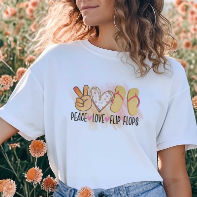 Μπλούζα Γυναικεία Peace Love Flip Flops
